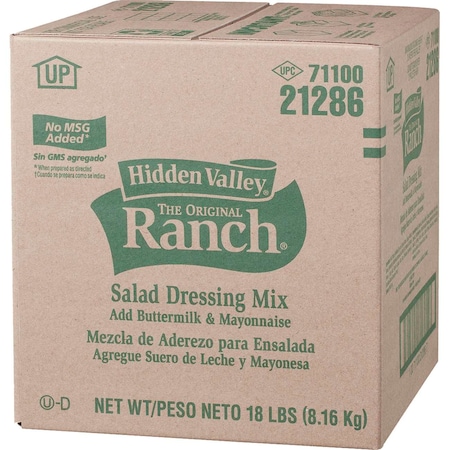 Hidden Valley Hidden Valley No MSG Buttermilk Ranch Mix 18lbs 21286